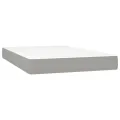 cadre de lit avec matelas Gris clair 120x200cm Tissu