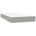 cadre de lit avec matelas Gris clair 100x200cm Tissu