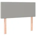 cadre de lit avec matelas Gris clair 100x200cm Tissu