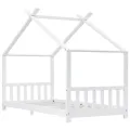 Cadre de lit d'enfant Blanc Bois de pin massif 90 x 200 cm