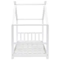 Cadre de lit d'enfant Blanc Bois de pin massif 90 x 200 cm