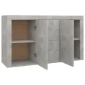 Buffet Gris béton 120x36x69 cm Aggloméré