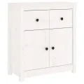 Buffet Blanc 70x35x80 cm Bois massif de pin