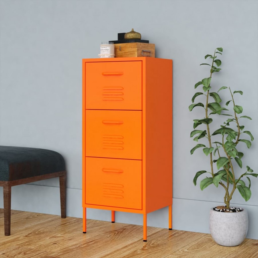 Armoire de rangement Orange 42,5x35x101,5 cm Acier