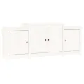 Buffet Blanc 164x37x68 cm Bois massif de pin