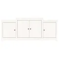 Buffet Blanc 164x37x68 cm Bois massif de pin