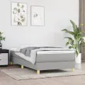 cadre de lit Gris clair 80x200 cm Tissu