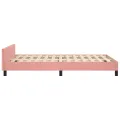 Cadre de lit avec tête de lit Rose 120x200 cm Velours