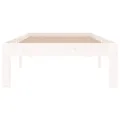 Cadre de lit Blanc Bois massif 75x190 cm Petit simple