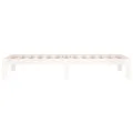 Cadre de lit Blanc Bois massif 75x190 cm Petit simple