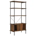 Étagère à 5 niveaux armoire 80x40x163cm Acier bois d'ingénierie