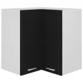 Armoire d'angle suspendue Noir 57x57x60 cm Aggloméré
