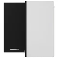 Armoire d'angle suspendue Noir 57x57x60 cm Aggloméré
