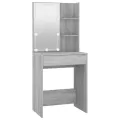 Coiffeuse avec LED Sonoma gris 60x40x140 cm