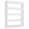 Bibliothèque/Séparateur de pièce Blanc brillant 100x30x135 cm