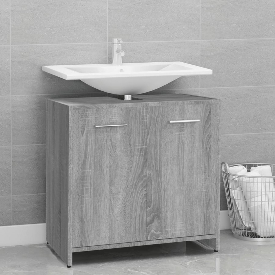 Armoire de bain Sonoma gris 60x33x60 cm Bois d'ingénierie