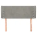 Tête de lit avec oreilles Gris clair 103x23x78/88 cm Velours