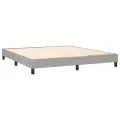 cadre de lit avec matelas Gris clair 160x200cm Tissu