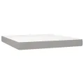 cadre de lit avec matelas Gris clair 160x200cm Tissu