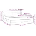 cadre de lit avec matelas Gris clair 160x200cm Tissu