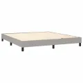 cadre de lit avec matelas Gris clair 160x200cm Tissu