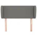 Tête de lit avec oreilles Gris foncé 83x23x78/88 cm Tissu