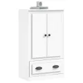 Buffet haut blanc 60x35,5x103,5 cm bois d'ingénierie