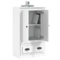 Buffet haut blanc 60x35,5x103,5 cm bois d'ingénierie