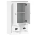 Buffet haut blanc 60x35,5x103,5 cm bois d'ingénierie