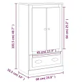 Buffet haut blanc 60x35,5x103,5 cm bois d'ingénierie