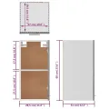 Armoire suspendue Sonoma gris 29,5x31x60 cm Bois d'ingénierie