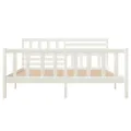Cadre de lit Blanc Bois massif 140x190 cm