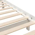 Cadre de lit Blanc Bois massif 140x190 cm