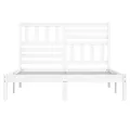 Cadre de lit Blanc Bois de pin massif 140x190 cm
