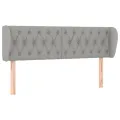 Tête de lit avec oreilles Gris clair 147x23x78/88 cm Tissu