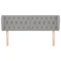 Tête de lit avec oreilles Gris clair 147x23x78/88 cm Tissu