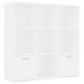 Bibliothèque Blanc 98x30x98 cm Aggloméré