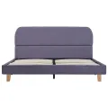 Cadre de lit Gris clair Tissu 140 x 200 cm