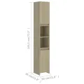 Armoire de salle de bain Chêne sonoma 30x30x183,5 cm Aggloméré