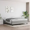 cadre de lit avec matelas Gris clair 180x200cm Tissu