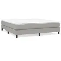 cadre de lit avec matelas Gris clair 180x200cm Tissu