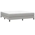 cadre de lit avec matelas Gris clair 180x200cm Tissu