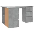 Bureau d'angle Gris béton 145x100x76 cm Aggloméré