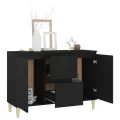 Buffet Noir 103,5x35x70 cm Aggloméré
