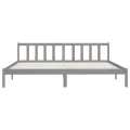 Cadre de lit Gris Bois de pin massif 200x200 cm