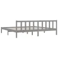 Cadre de lit Gris Bois de pin massif 200x200 cm