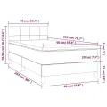 cadre de lit avec matelas Noir 90x200 cm Tissu