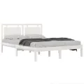 Cadre de lit Blanc Bois massif 160x200 cm
