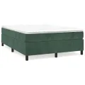 cadre de lit Vert foncé 140x190 cm Velours