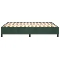 cadre de lit Vert foncé 140x190 cm Velours